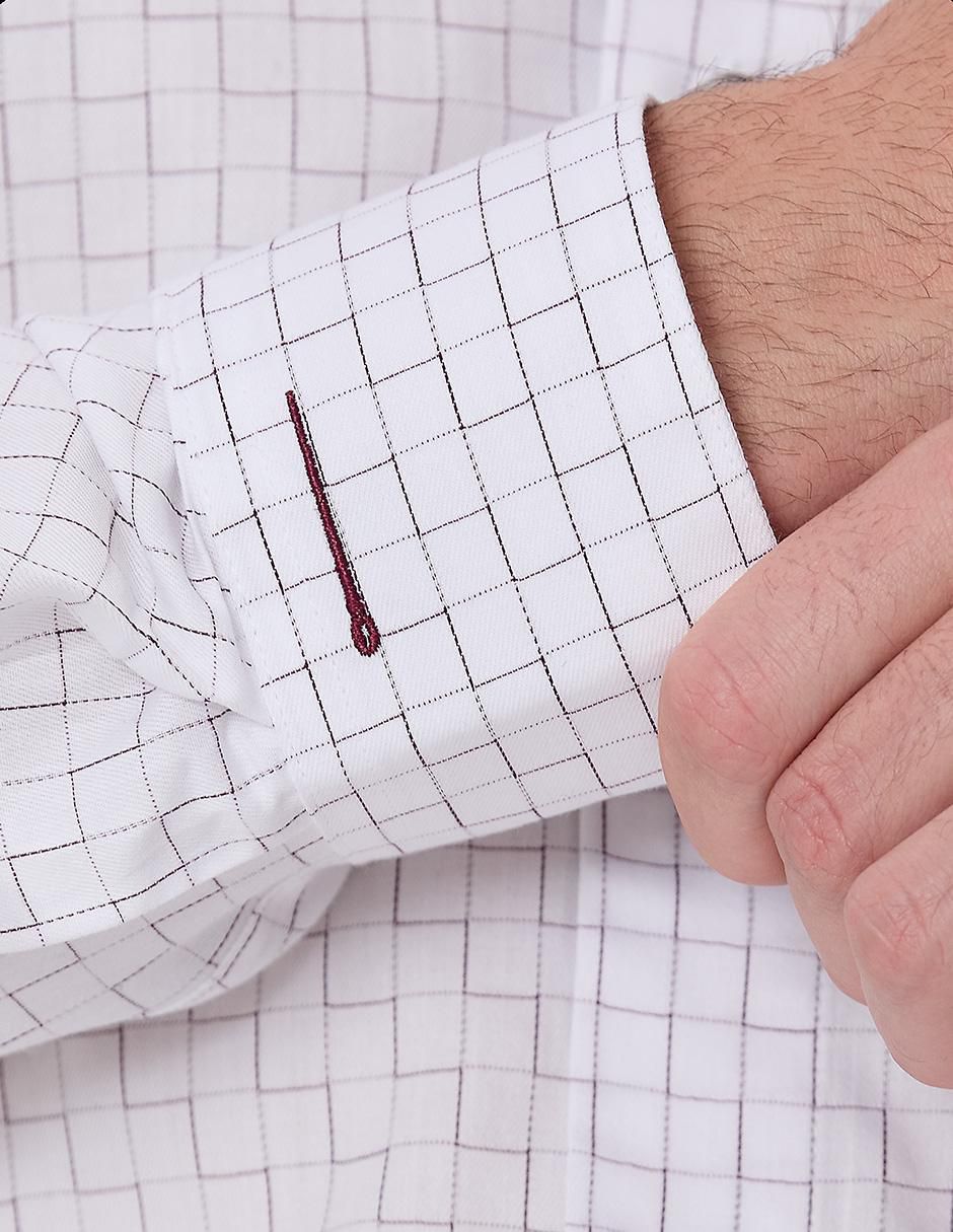 Camisa de vestir Vittorio Forti de algodón manga larga para hombre