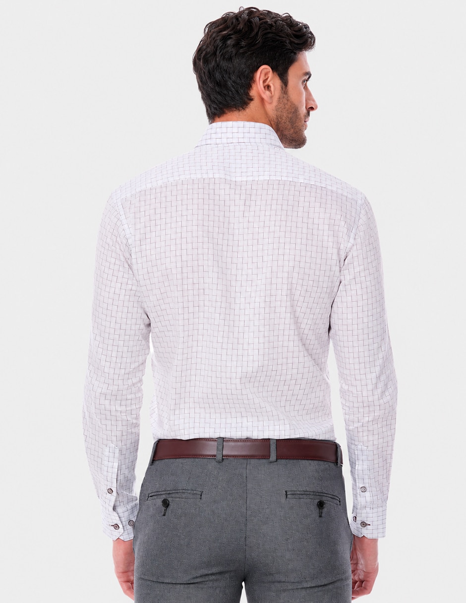 Camisa de vestir Vittorio Forti de algodón manga larga para hombre