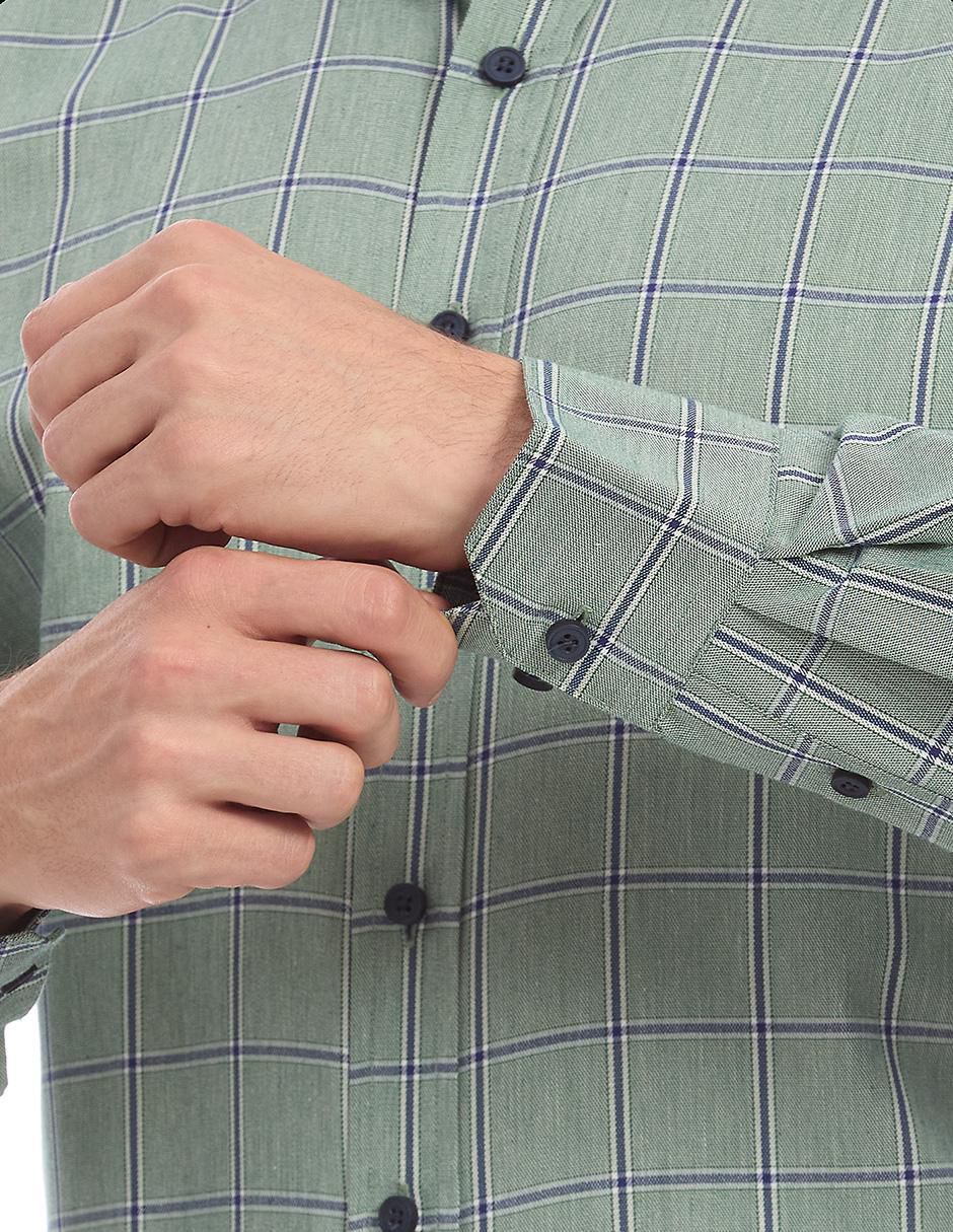 Camisa formal manga larga para hombre 4