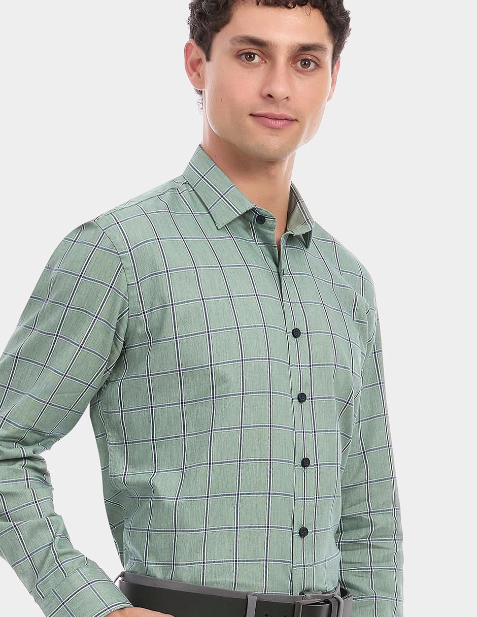 Camisa formal manga larga para hombre 3