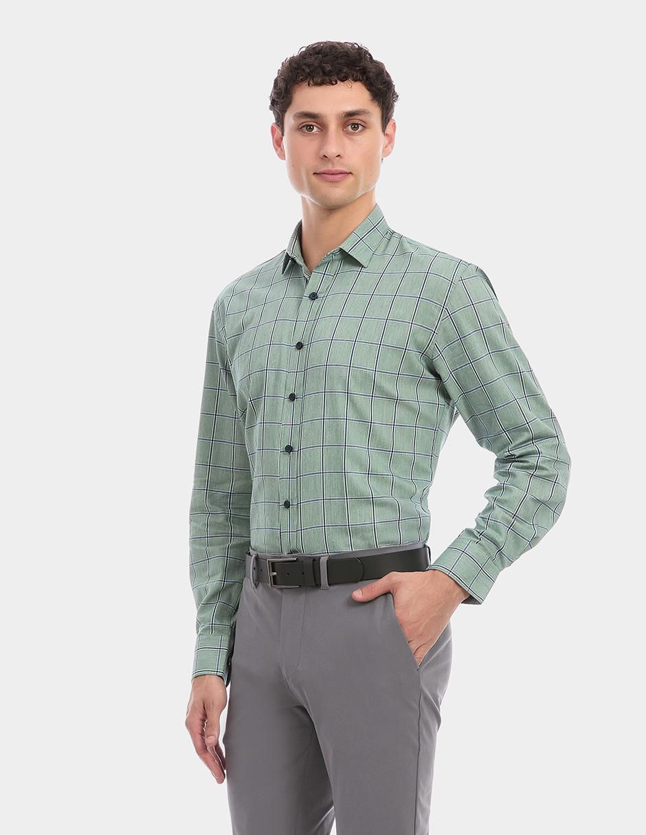 Camisa formal manga larga para hombre 2