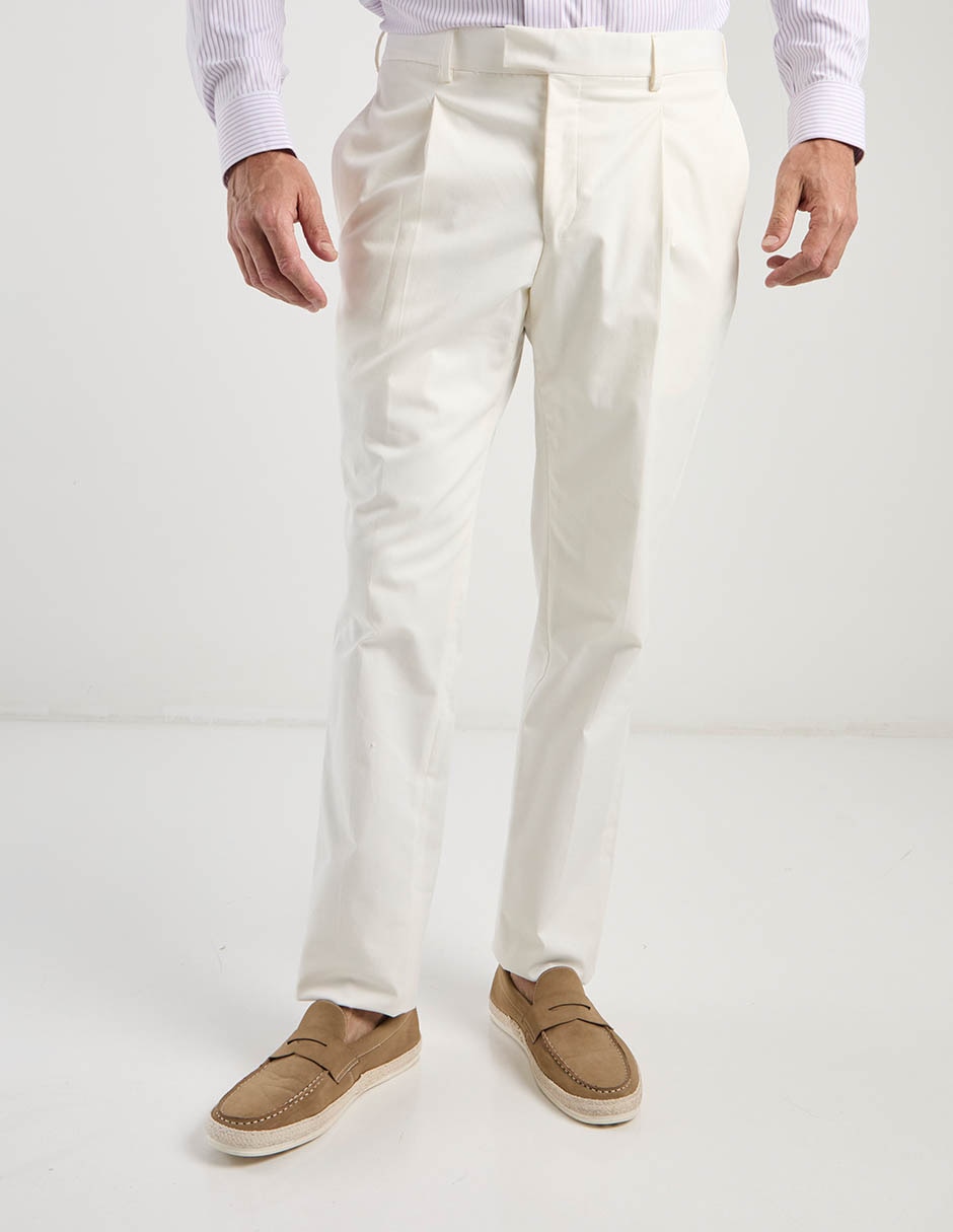Pantalón de vestir chino slim de lana para hombre 1