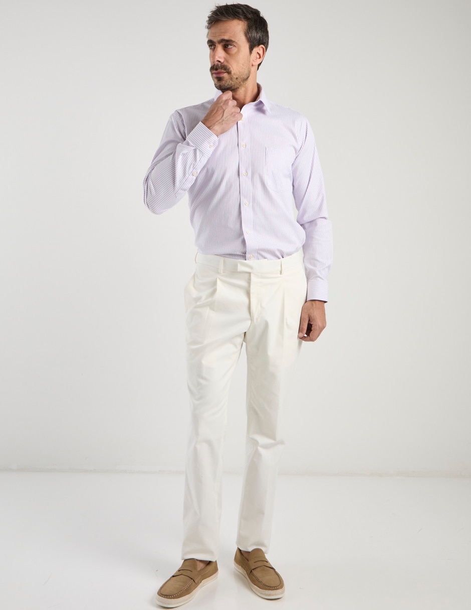 Pantalón de vestir chino slim de lana para hombre 7