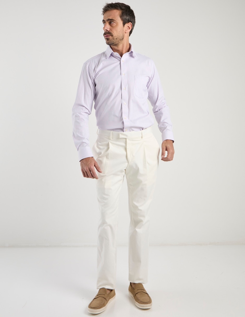 Pantalón de vestir chino slim de lana para hombre 8