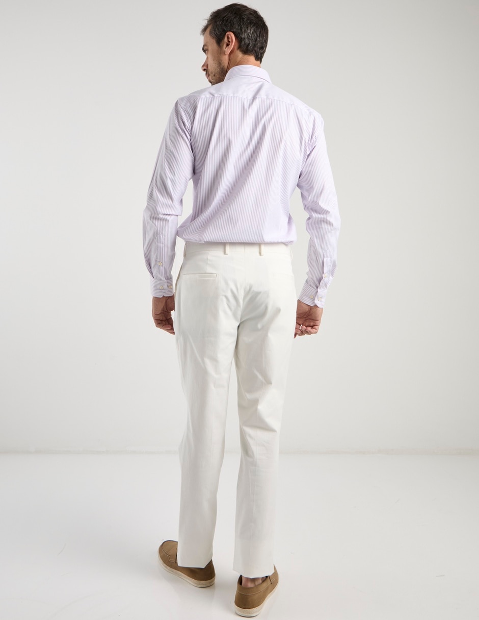 Pantalón de vestir chino slim de lana para hombre 11