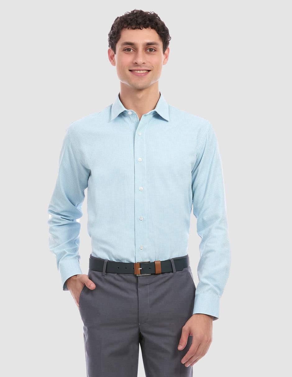 Camisa formal de algodón manga larga para hombre Camisa formal de algodón manga larga para hombre