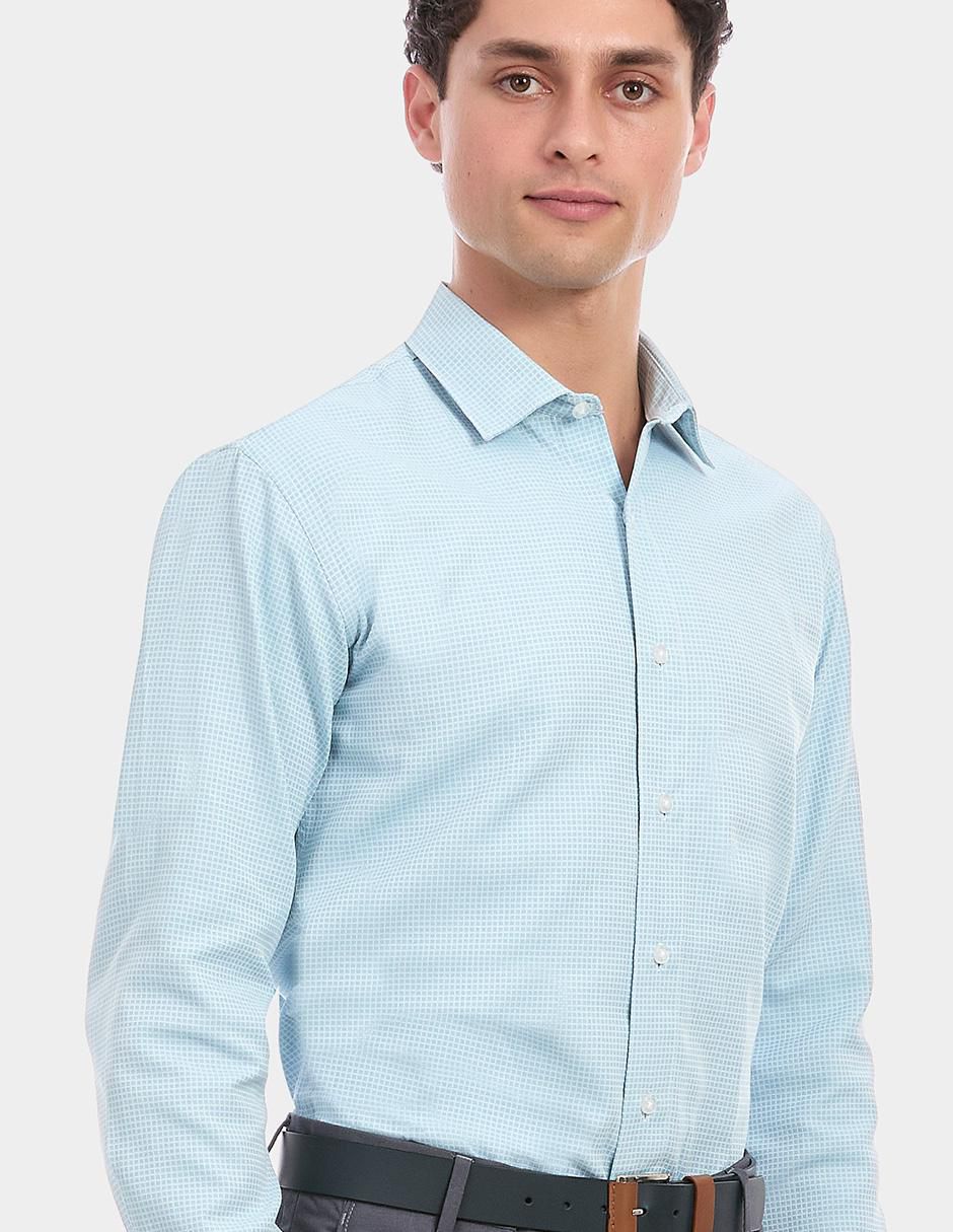 Camisa formal de algodón manga larga para hombre 2