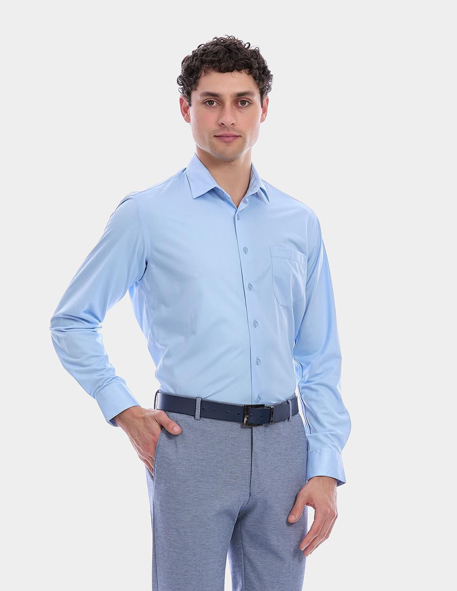 Camisa formal manga larga para hombre 5