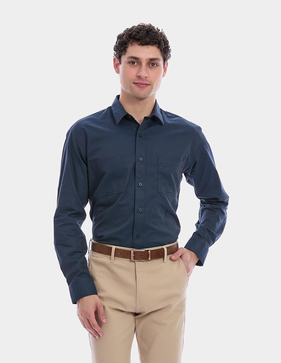 Camisa de vestir manga larga para hombre