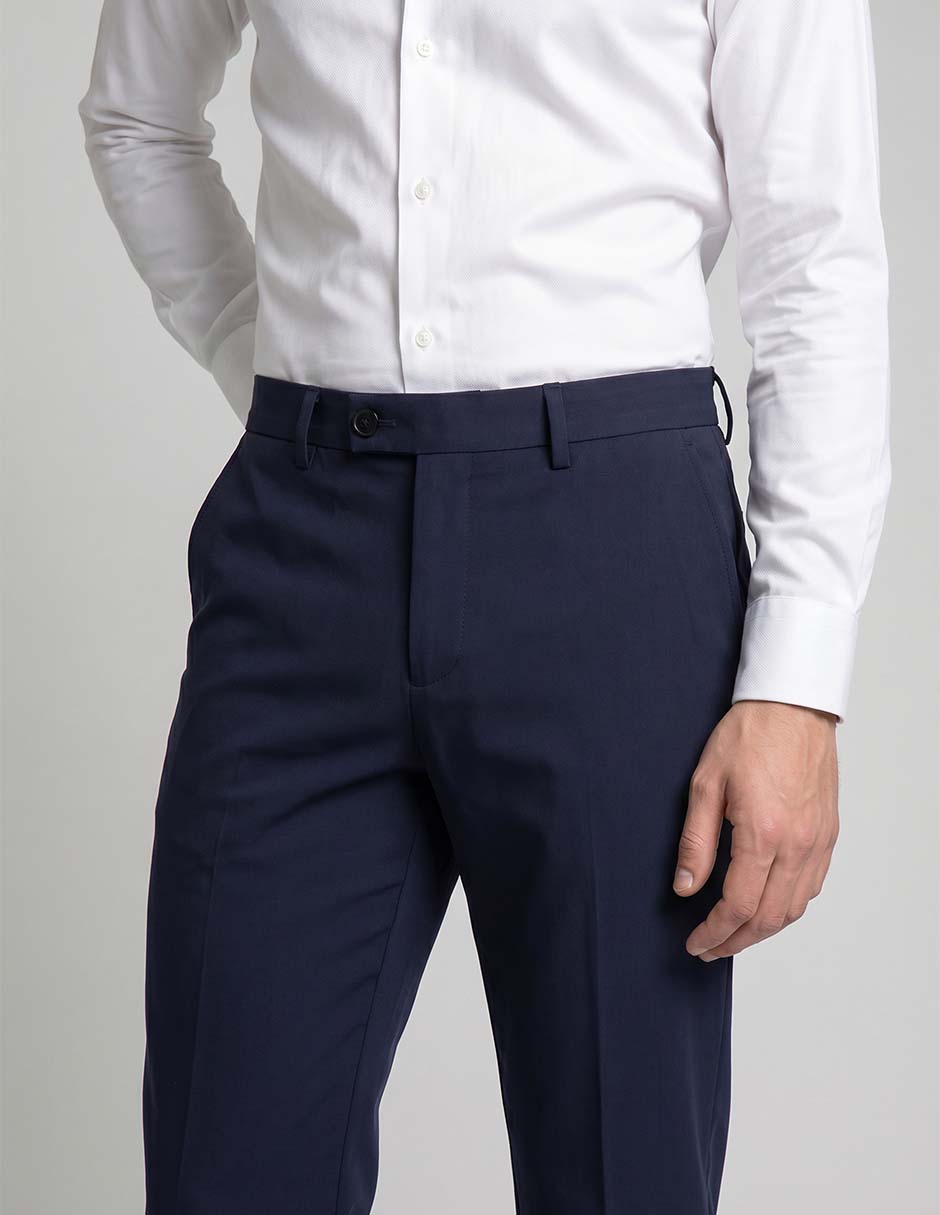 Pantalón de vestir slim de algodón para hombre 4