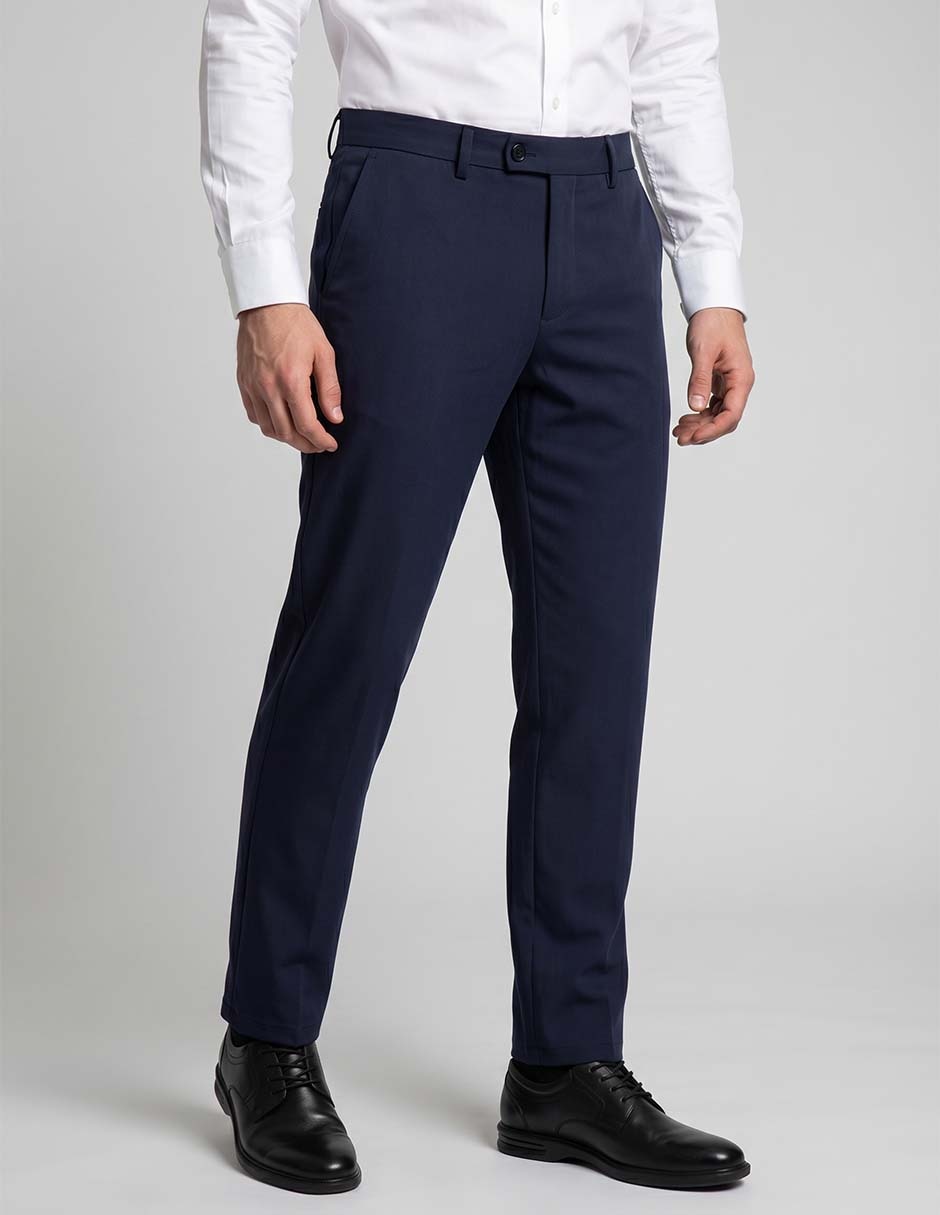 Pantalón de vestir slim de algodón para hombre Pantalón de vestir slim de algodón para hombre