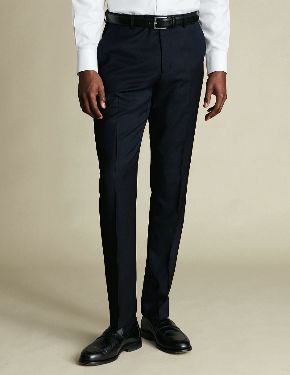 Pantalón formal regular slim y elastano para hombre 4