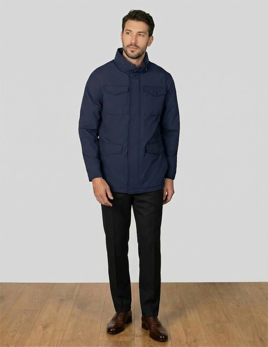 Abrigo con bolsillos para hombre 5