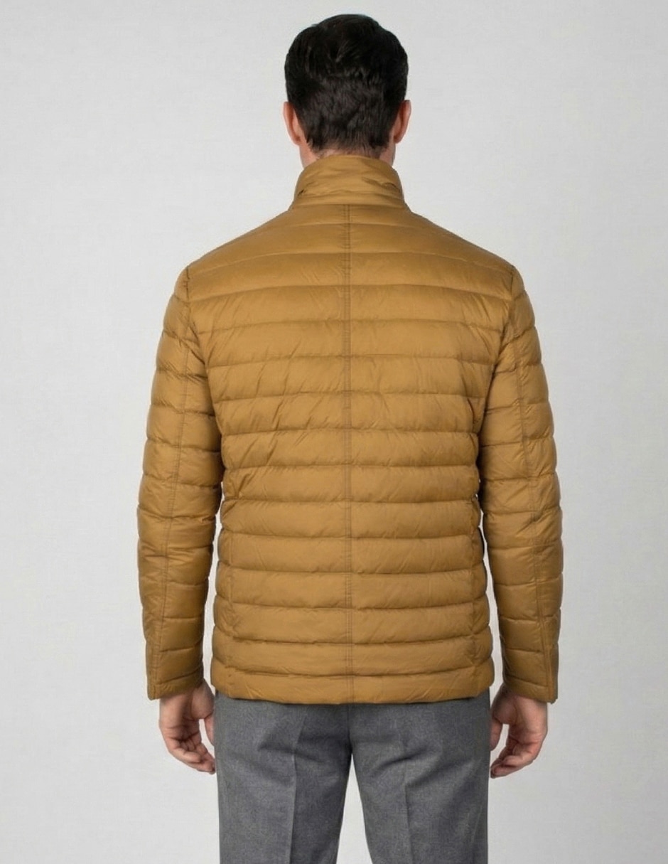 Abrigo de Poliéster No Capitonado estampado Liso para hombre 4