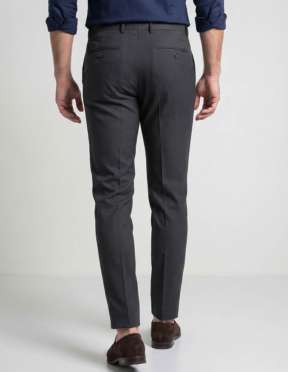 Pantalón de vestir skinny de algodón para hombre 2