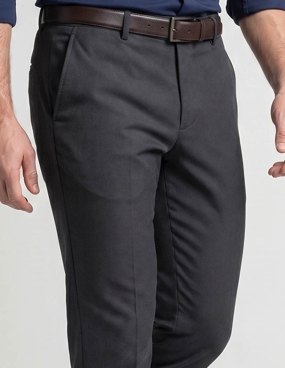 Pantalón de vestir skinny de algodón para hombre 4