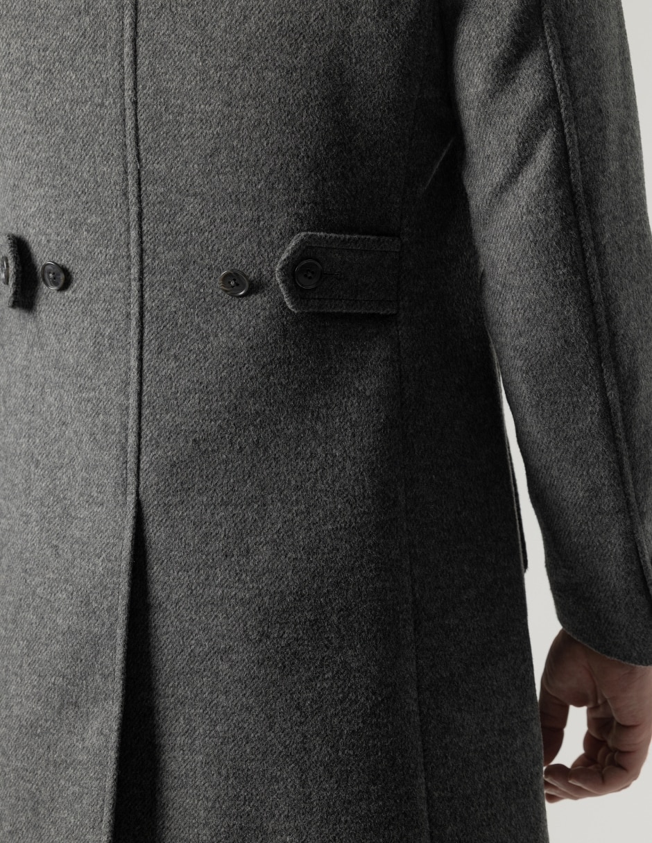 Abrigo con bolsillos estampado jaspeado para hombre 4