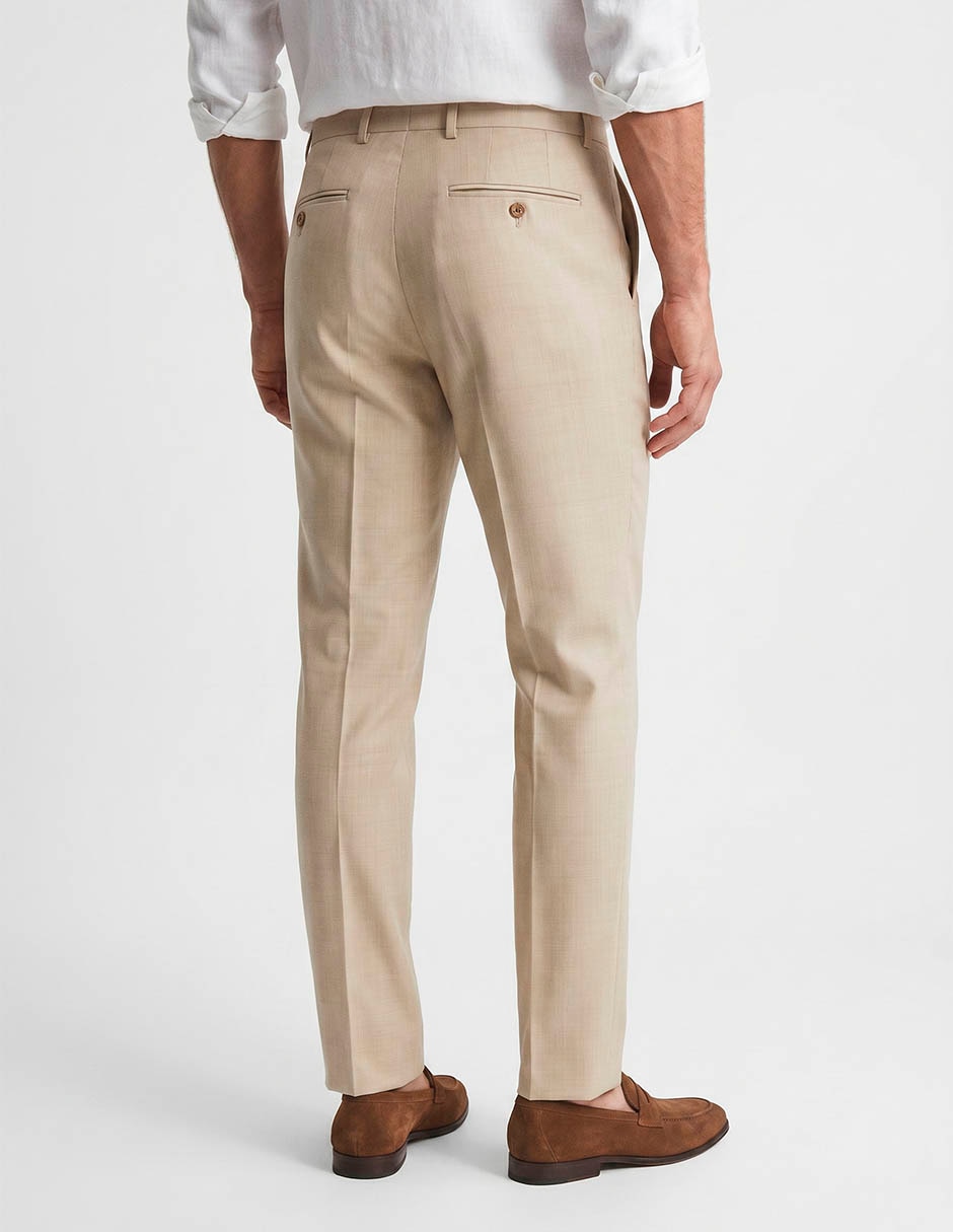 Pantalón formal de vestir slim de poliéster y elastano para hombre 2