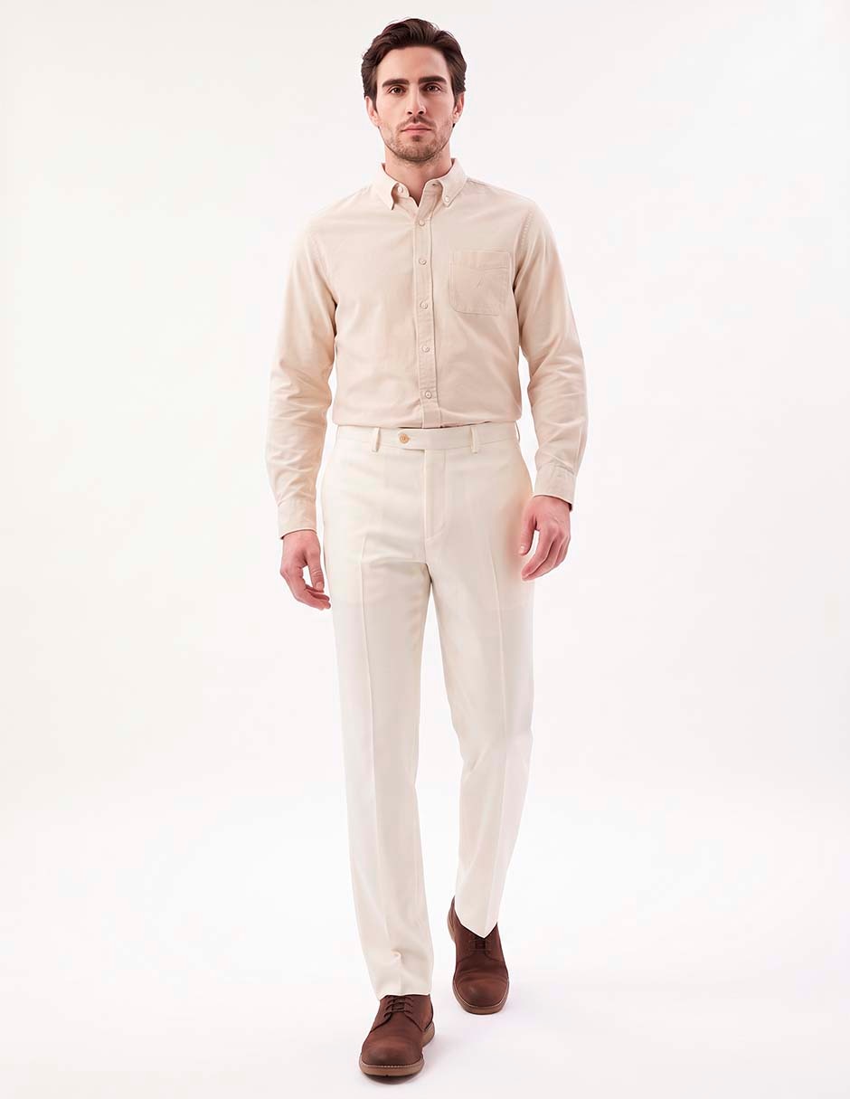 Pantalón de vestir slim de lana para hombre Pantalón de vestir slim de lana para hombre