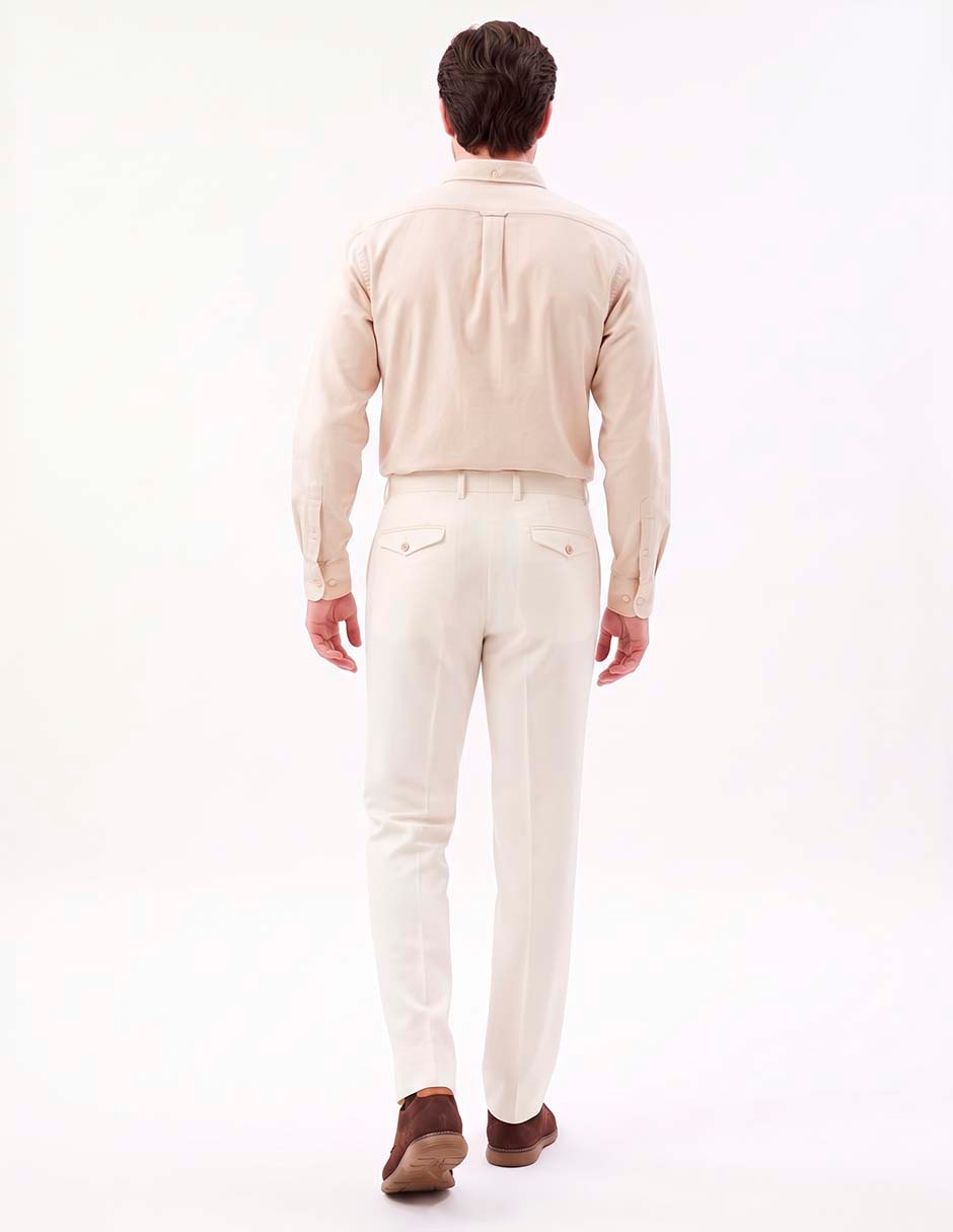 Pantalón de vestir slim de lana para hombre 2