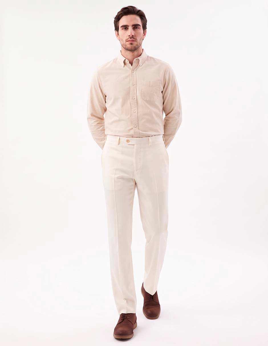 Pantalón de vestir slim de lana para hombre 3