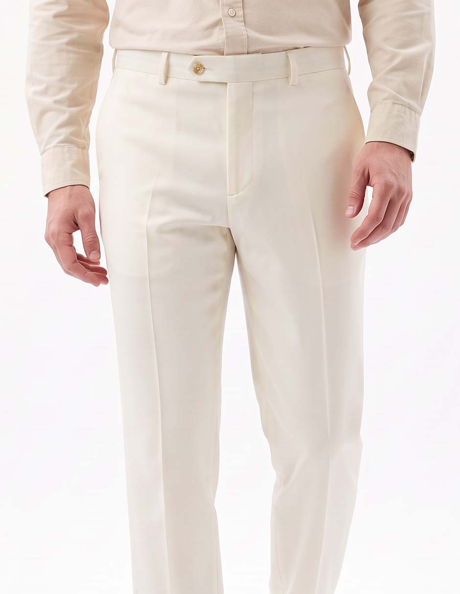 Pantalón de vestir slim de lana para hombre 4