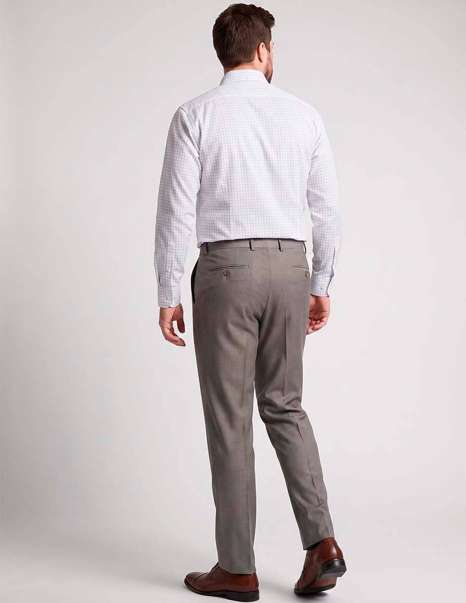 Pantalón de vestir regular de lana para hombre 2