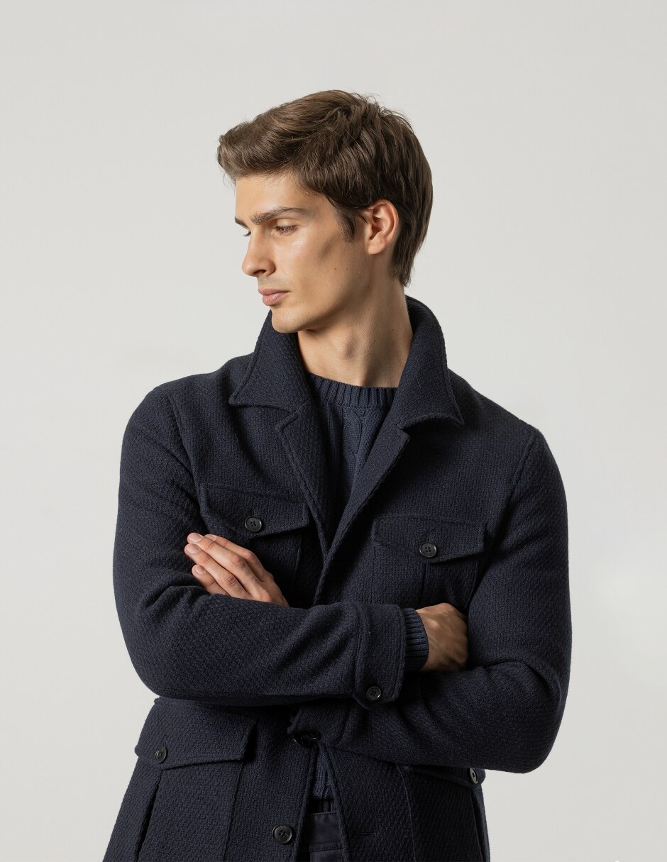 Abrigo con bolsillos para hombre 2