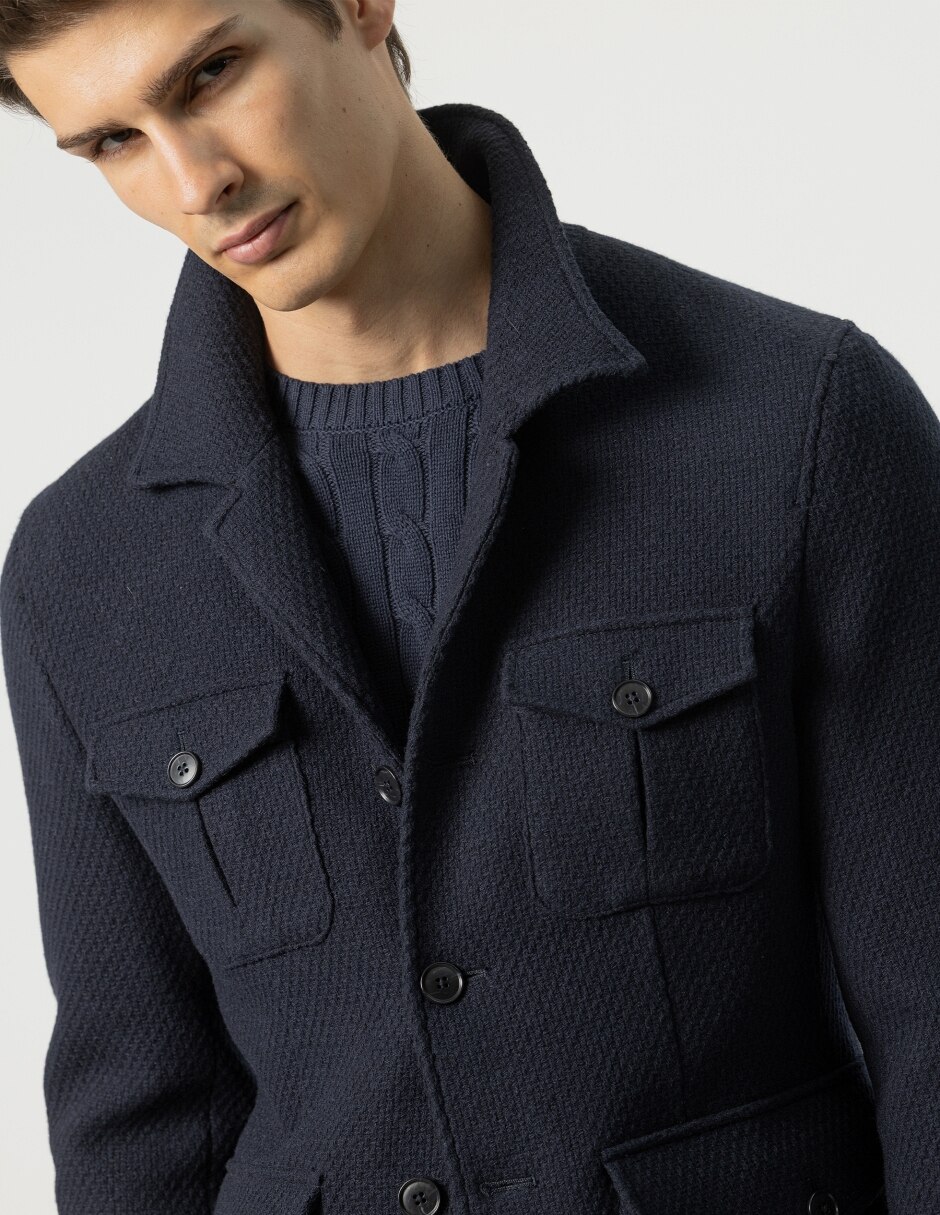 Abrigo con bolsillos para hombre 3