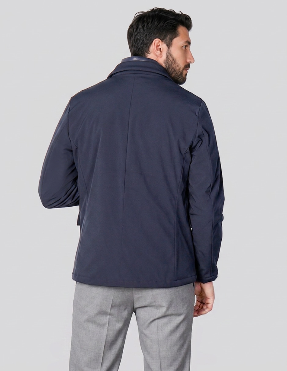 Abrigo efecto doble prenda para hombre 4