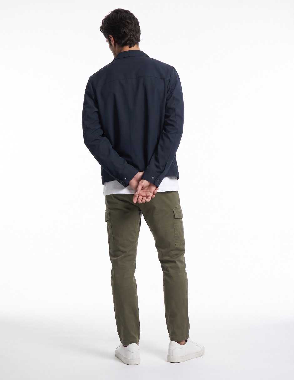 Chamarra casual con bolsillos para hombre 2
