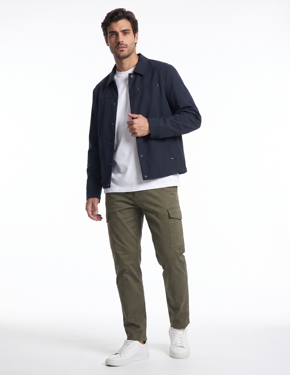 Chamarra casual con bolsillos para hombre 3