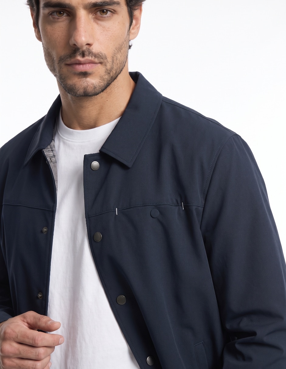 Chamarra casual con bolsillos para hombre 4