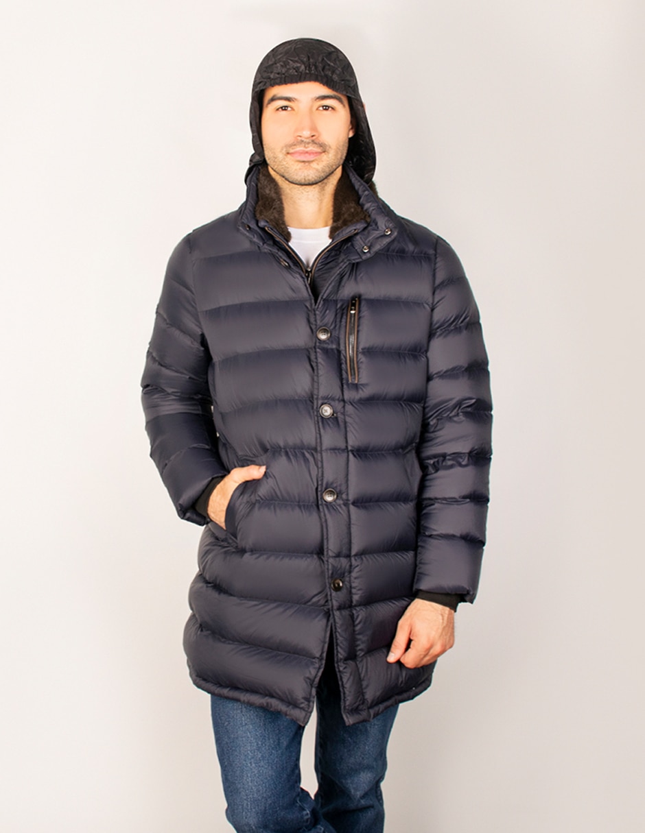 Abrigo efecto doble prenda para hombre 6