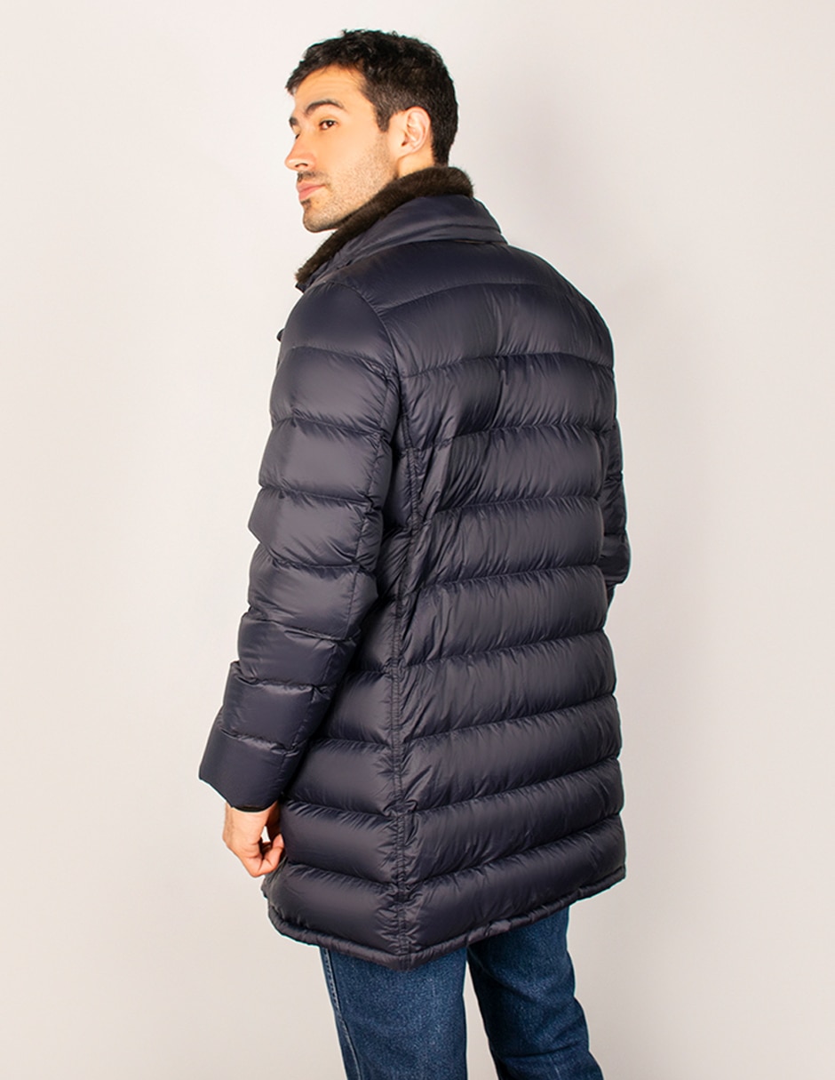 Abrigo efecto doble prenda para hombre 7