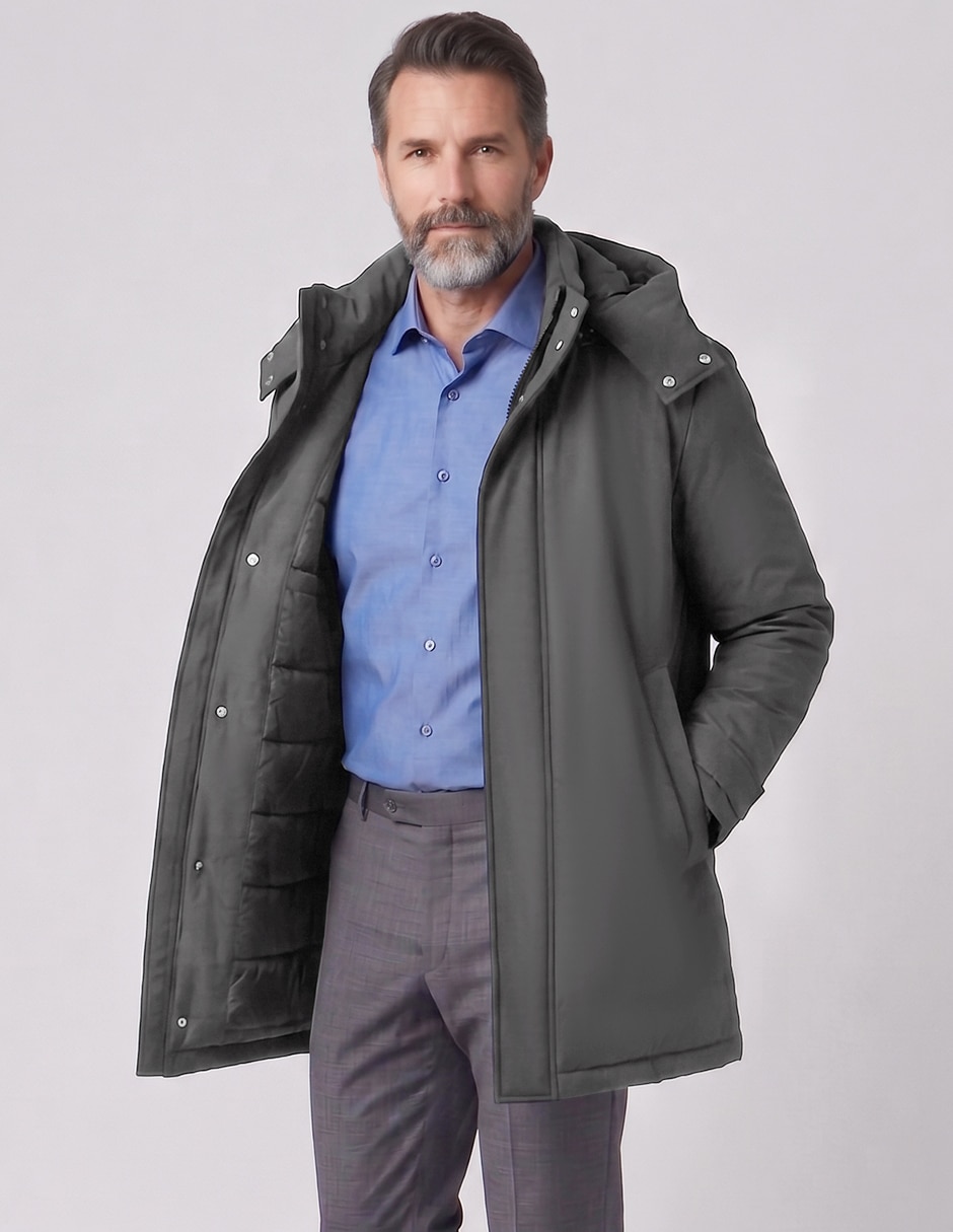 Abrigo con capucha para hombre 2